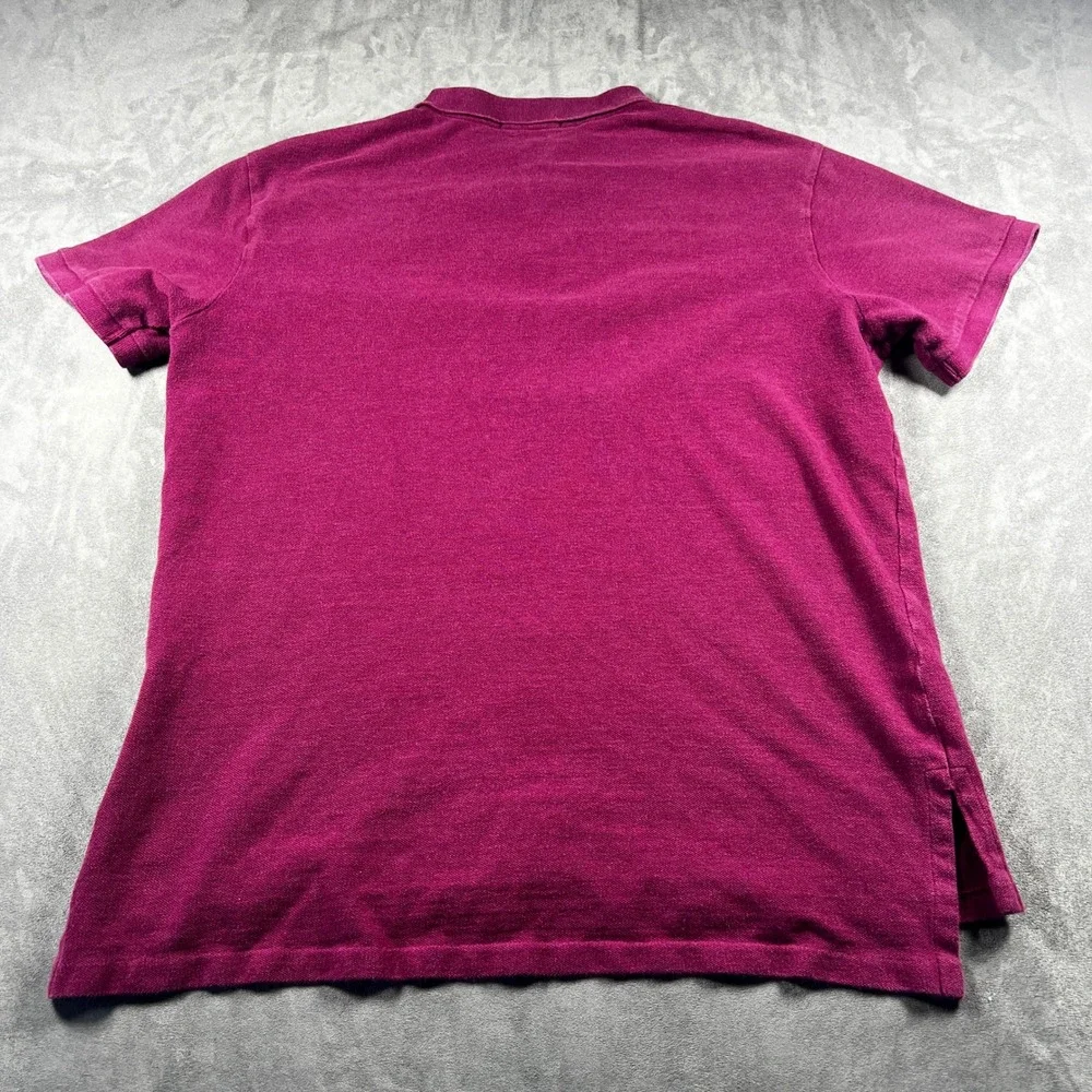 Polo Ralph Lauren Custom Fit Polo Shirt Mens‎ Large Magenta Blue Pony